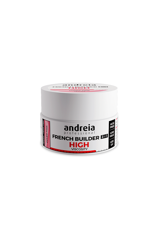 BUILDER GEL FRENCH "COVER PINK" 2 in1 HIGH ANDREIA pot 22grs