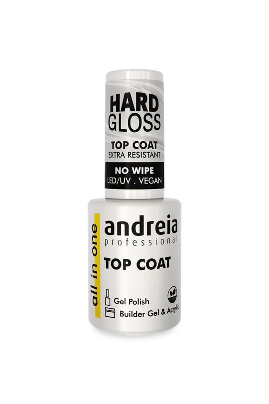 TOP COAT EXTRA RÉSISTANT NO WIPE "ALL IN ON Végan LED/UV ANDREIA 10.5ml
