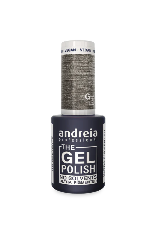 GEL POLISH NO SOLVANT G39 METALISE ARGENT ANDREIA 10.5ml