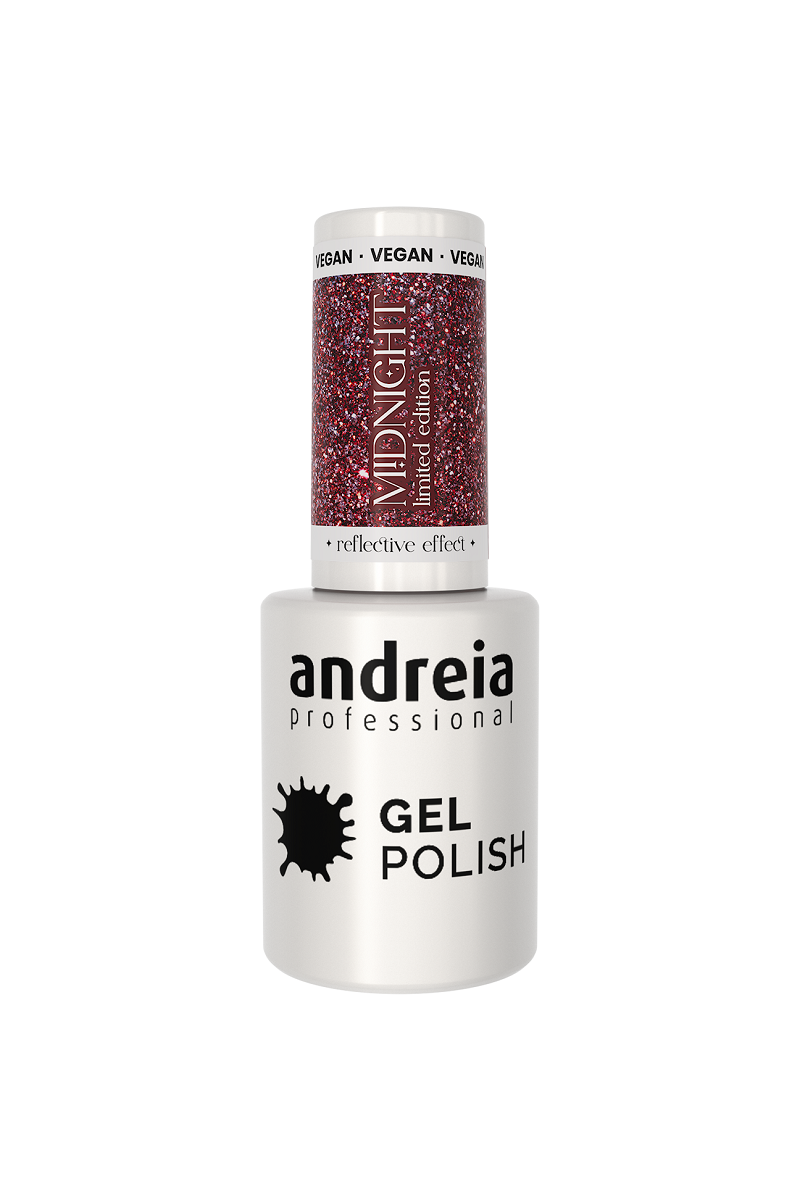 GEL SP N°MD3 Paillettes Rouges et Argentées 3D "MIDNIGHT" ANDREIA 10.5ml