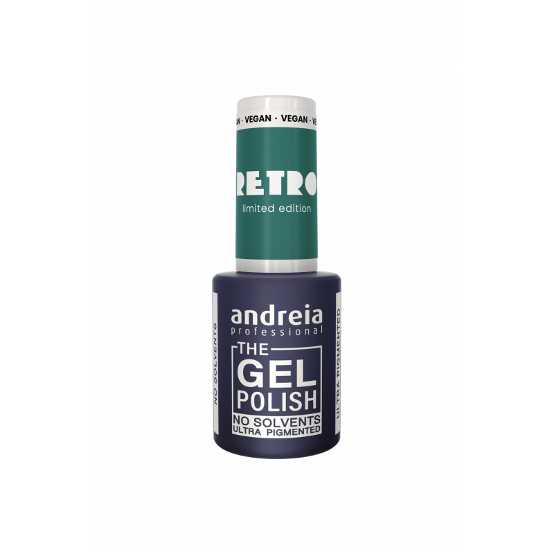 GEL POLISH NO SOLVANT RT1 Bleu Turquoise Foncé "RETRO" ANDREIA 10.5ml