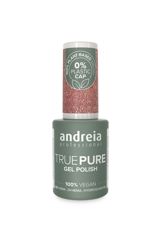 GEL POLISH TRUE PURE T31 Paillettes Rose Gold ANDREIA 10.5ml