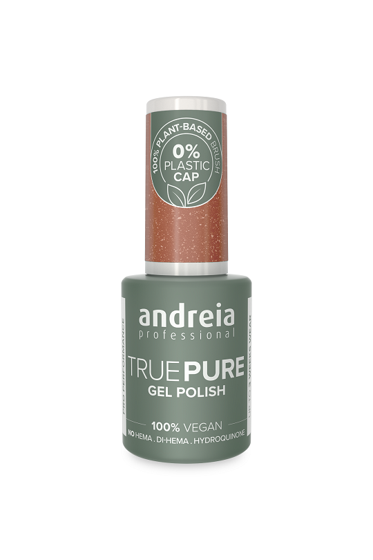 GEL POLISH TRUE PURE T53 MARRON AVEC ECLAT SUBTIL ANDREIA 10.5ml