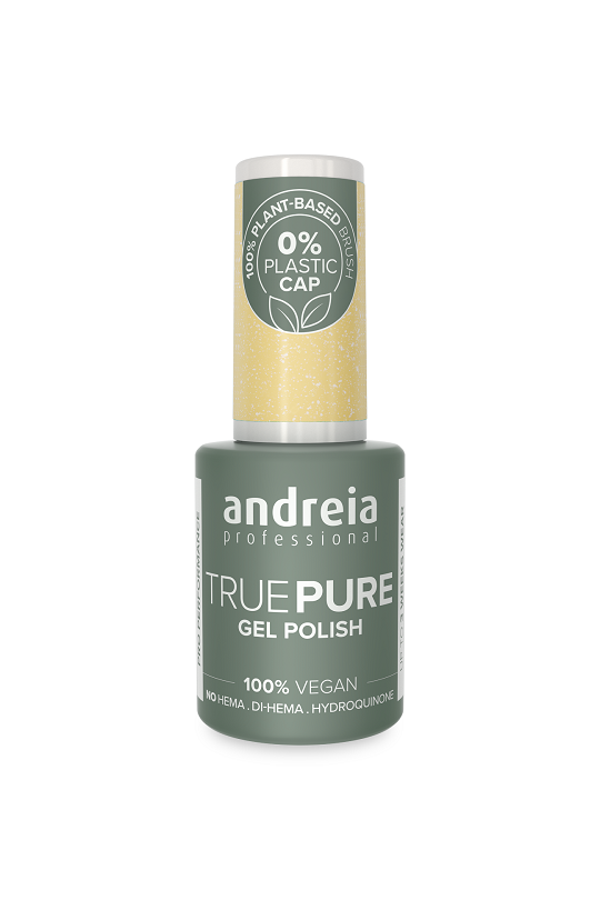 GEL POLISH TRUE PURE T54 JAUNE BEURRE AVEC ECLAT SUBTIL ANDREIA 10.5ml