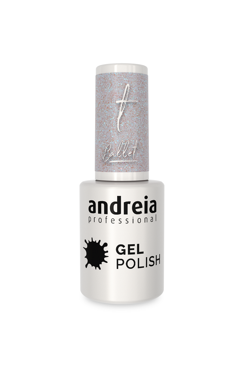 GEL SP N°ba6 Transparent Pailleté Bleu "collection BALLET" ANDREIA fl.10,5ml