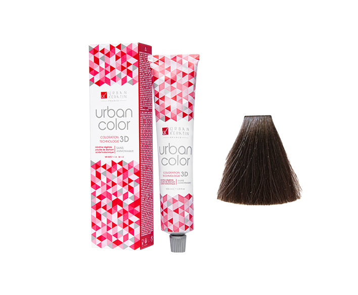 COULEUR ANTI/ÂGE CHÂTAIN CLAIR CENDRE MOKA N°5.18 "URBAN COLOR" tube 100ml