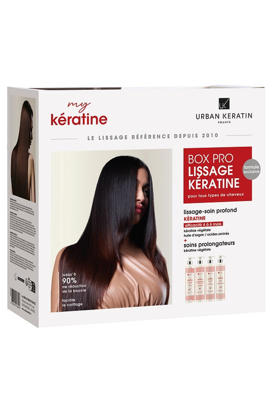 BOX LISSAGE KÉRATINE My kératine "URBAN KERATIN" 6 produits 400ml + Acc