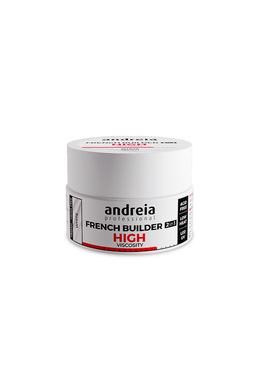 BUILDER GEL "WHITE" 2 in1 HIGH ANDREIA pot 22grs