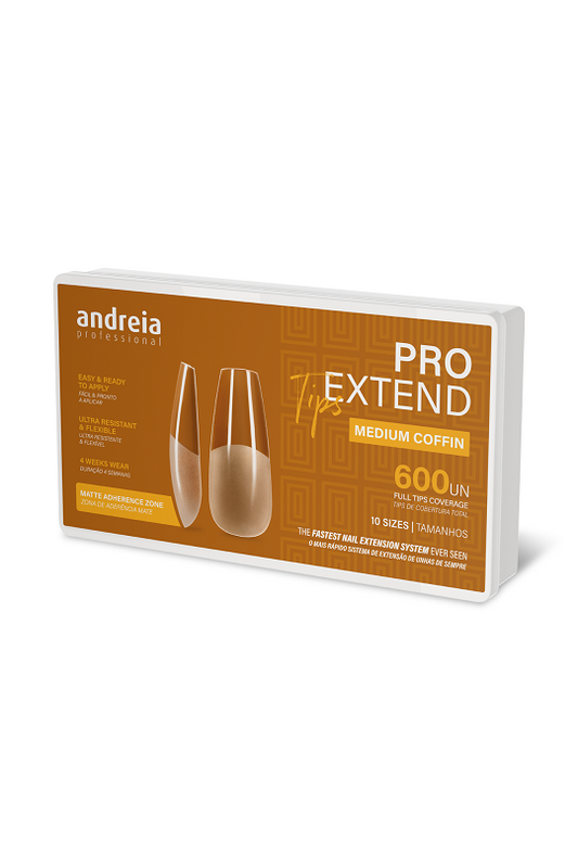 PRO EXTEND TIPS MEDIUM COFFIN "ANDREIA " Boite 600 Pièces