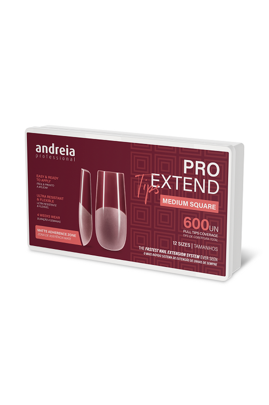 PRO EXTEND TIPS MEDIUM SQUARE  "ANDREIA " Boite 600 Pièces