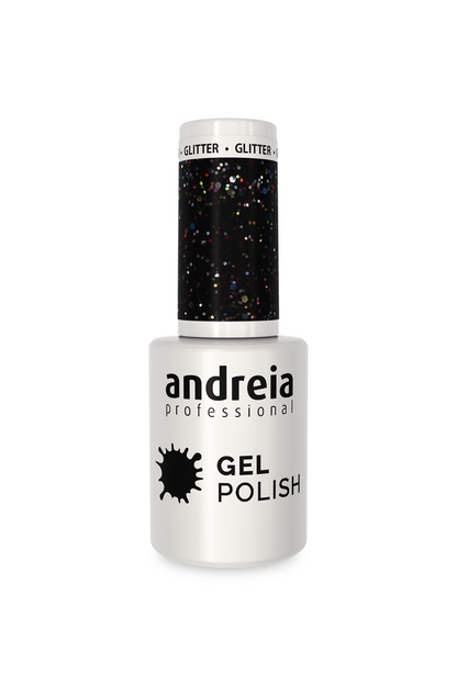 GEL SP N°244 Noir PAILLETTE Multicolore ANDREIA 10,5ml