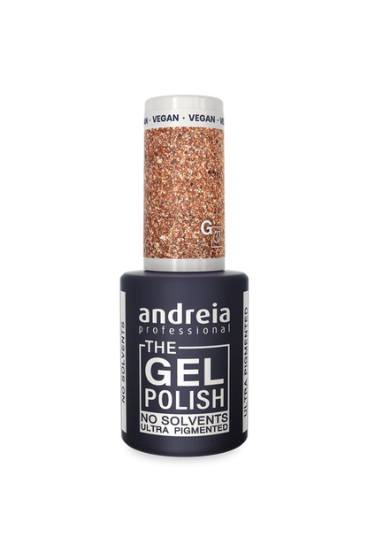 GEL POLISH NO SOLVANT G37 PAILLETÉ OR ANDREIA 10.5ml