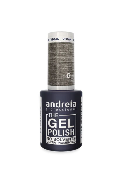 GEL POLISH NO SOLVANT G39 METALISE ARGENT ANDREIA 10.5ml