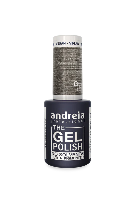 GEL POLISH NO SOLVANT G39 METALISE ARGENT ANDREIA 10.5ml
