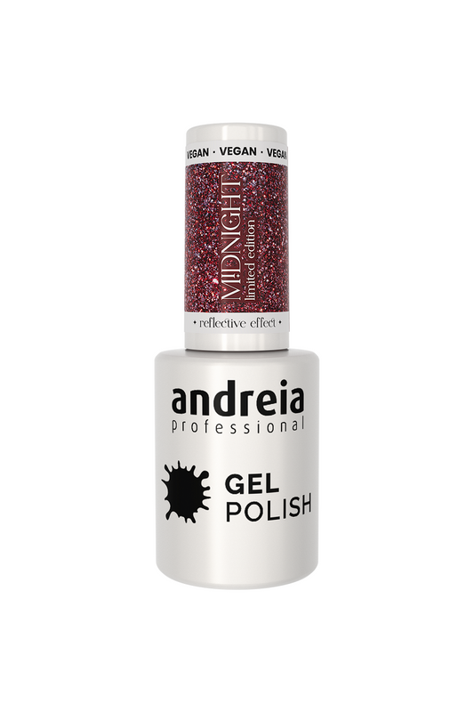 GEL SP N°MD3 Paillettes Rouges et Argentées 3D "MIDNIGHT" ANDREIA 10.5ml