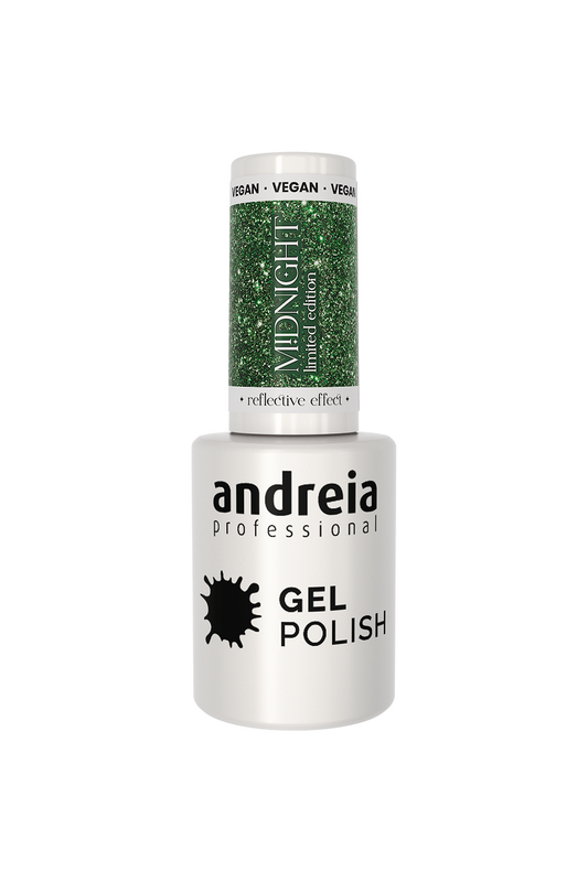 GEL SP N°MD4 Paillettes Vertes 3D "MIDNIGHT" ANDREIA 10.5ml