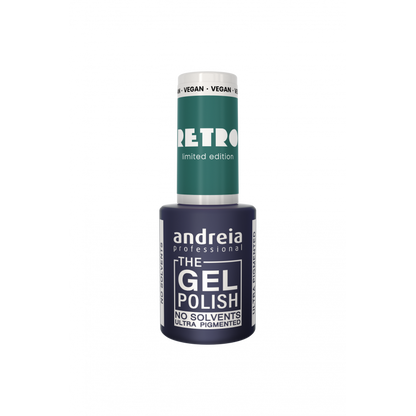 GEL POLISH NO SOLVANT RT1 Bleu Turquoise Foncé "RETRO" ANDREIA 10.5ml