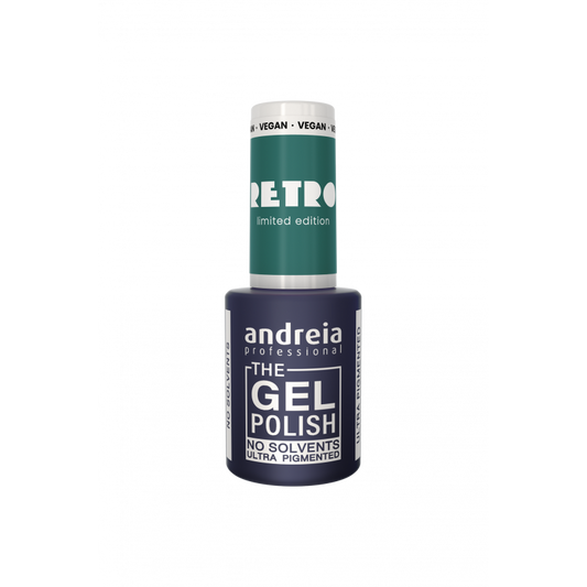 GEL POLISH NO SOLVANT RT1 Bleu Turquoise Foncé "RETRO" ANDREIA 10.5ml