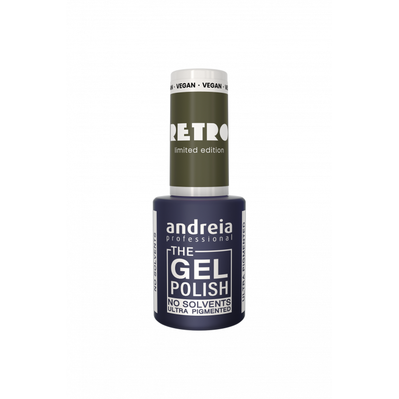 GEL POLISH NO SOLVANT RT4 Vert Olive "RETRO" ANDREIA 10.5ml