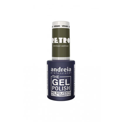 GEL POLISH NO SOLVANT RT4 Vert Olive "RETRO" ANDREIA 10.5ml