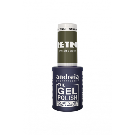 GEL POLISH NO SOLVANT RT4 Vert Olive "RETRO" ANDREIA 10.5ml