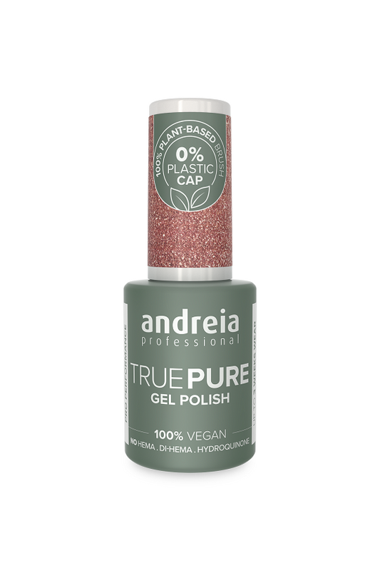 GEL POLISH TRUE PURE T31 Paillettes Rose Gold ANDREIA 10.5ml