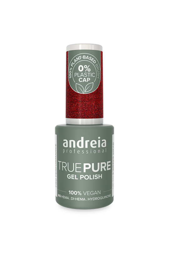 GEL POLISH TRUE PURE T39 Rouge Pailleté ANDREIA 10.5ml