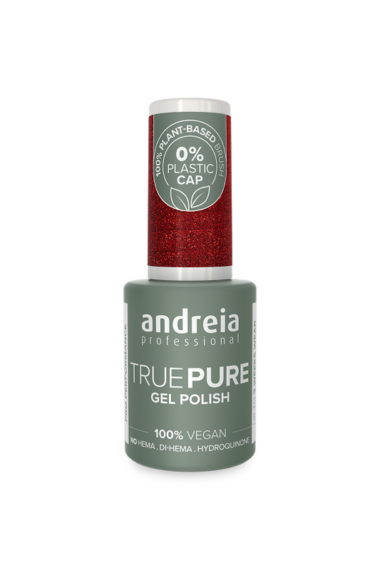 GEL POLISH TRUE PURE T39 Rouge Pailleté ANDREIA 10.5ml