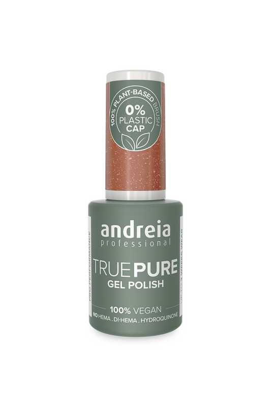 GEL POLISH TRUE PURE T53 MARRON AVEC ECLAT SUBTIL ANDREIA 10.5ml