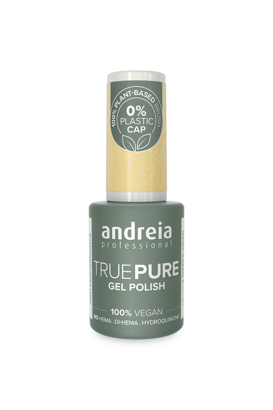 GEL POLISH TRUE PURE T54 JAUNE BEURRE AVEC ECLAT SUBTIL ANDREIA 10.5ml