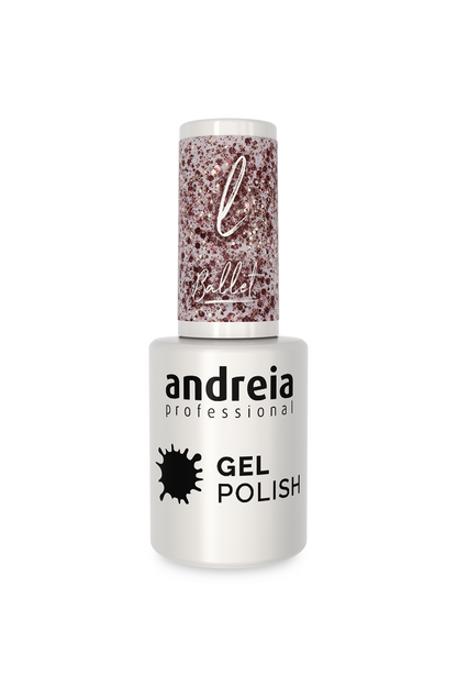 GEL SP N°ba4 Paillettes Roses et Dorées "collection BALLET" ANDREIA fl.10,5ml