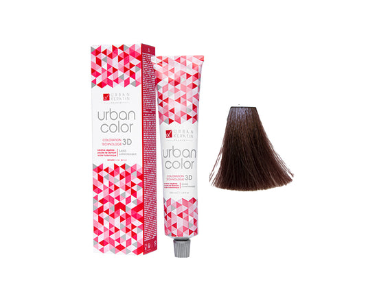 COULEUR ANTI/ÂGE CHATAIN ACAJOU  N°4.5 "URBAN COLOR" tube 100ml