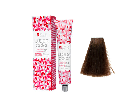 COULEUR ANTI/ÂGE BLOND FONCE DORE CUIVRE   N°6.34"URBAN COLOR" tube 100ml