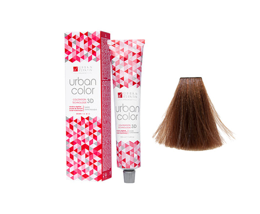 COULEUR ANTI/ÂGE BLOND FONCE CUIVRE ACAJOU N°6.45 "URBAN COLOR" tube 100ml